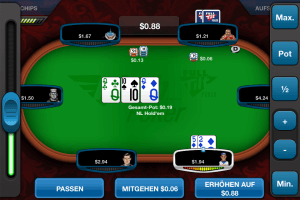 A Screenshot of the new Full Tilt Rush Poker App